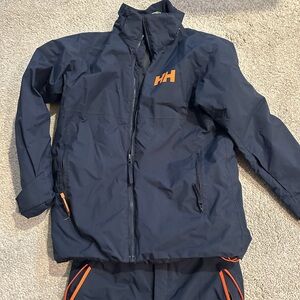Helly Hansen Navy Shell Jacket with Orange HH Logo